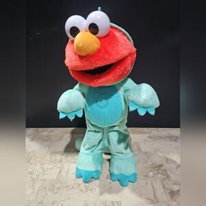 Sesame Street Toy 13” Elmo Dino Stomp Dancing Plush Toy‎ Working NO BATTERIES